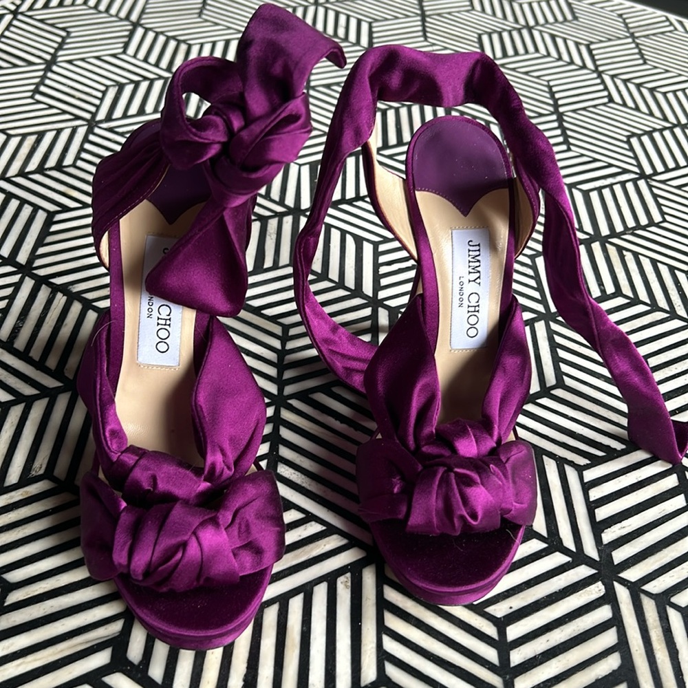 Purple Jimmy Choo heels